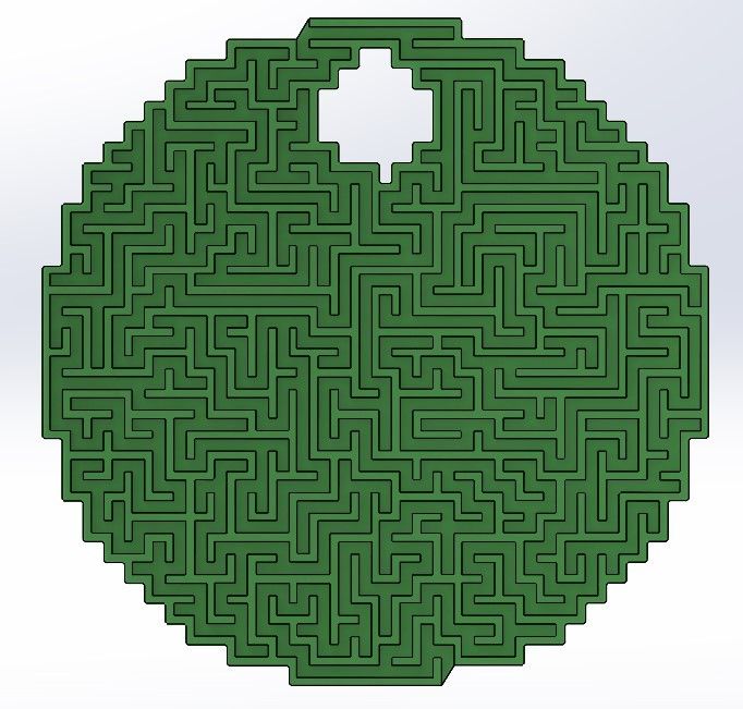 Download Free Stl File 3d Maze With Solution 30x40 Circle • 3d Printer